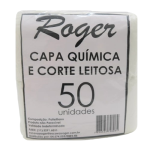 Capa Química e Corte Descartável Leitosa c/ 50 un.